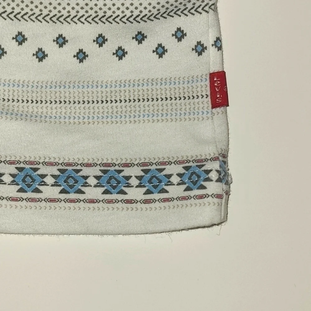 3/$20 Levi's White/Blue Striped Designs T-shirt